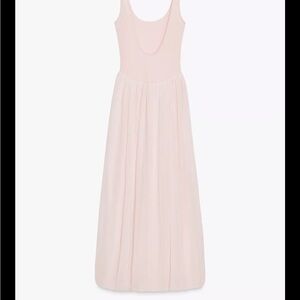 Zara NWT Pink Sleeveless Tulle Dress